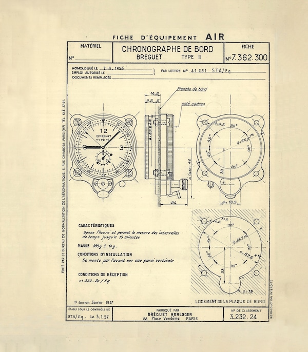 TYPE XX_Fiche equipement Chronographe de bord Type11