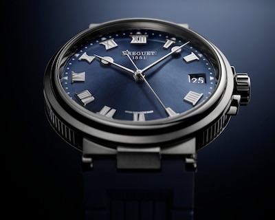 ブレゲ マリーン3 5517ti ラバーベルト ネイビー レギュラーサイズ Montres Breguet | Marine 5517 | 5517TI/Y1/5ZU